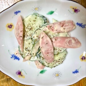 魚肉ソーセージと胡瓜の…超簡単サラダ♡